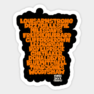 Jazz Legends in Type: The Trumpet Players Sticker